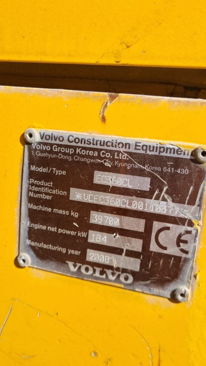 Volvo Excavator for Sale in Syria, Volvo Excavator 360 Model 2008 Located in Damascus, Heavy Equipment Market in Syria