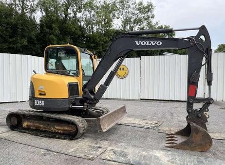 Volvo excavator for sale in Idlib, Volvo ECR58 model 2008 located in Idlib, the best site for selling trucks and heavy equipment in Syria